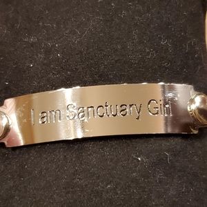 Silver Bangle Bracelet I Am Sanctuary Girl